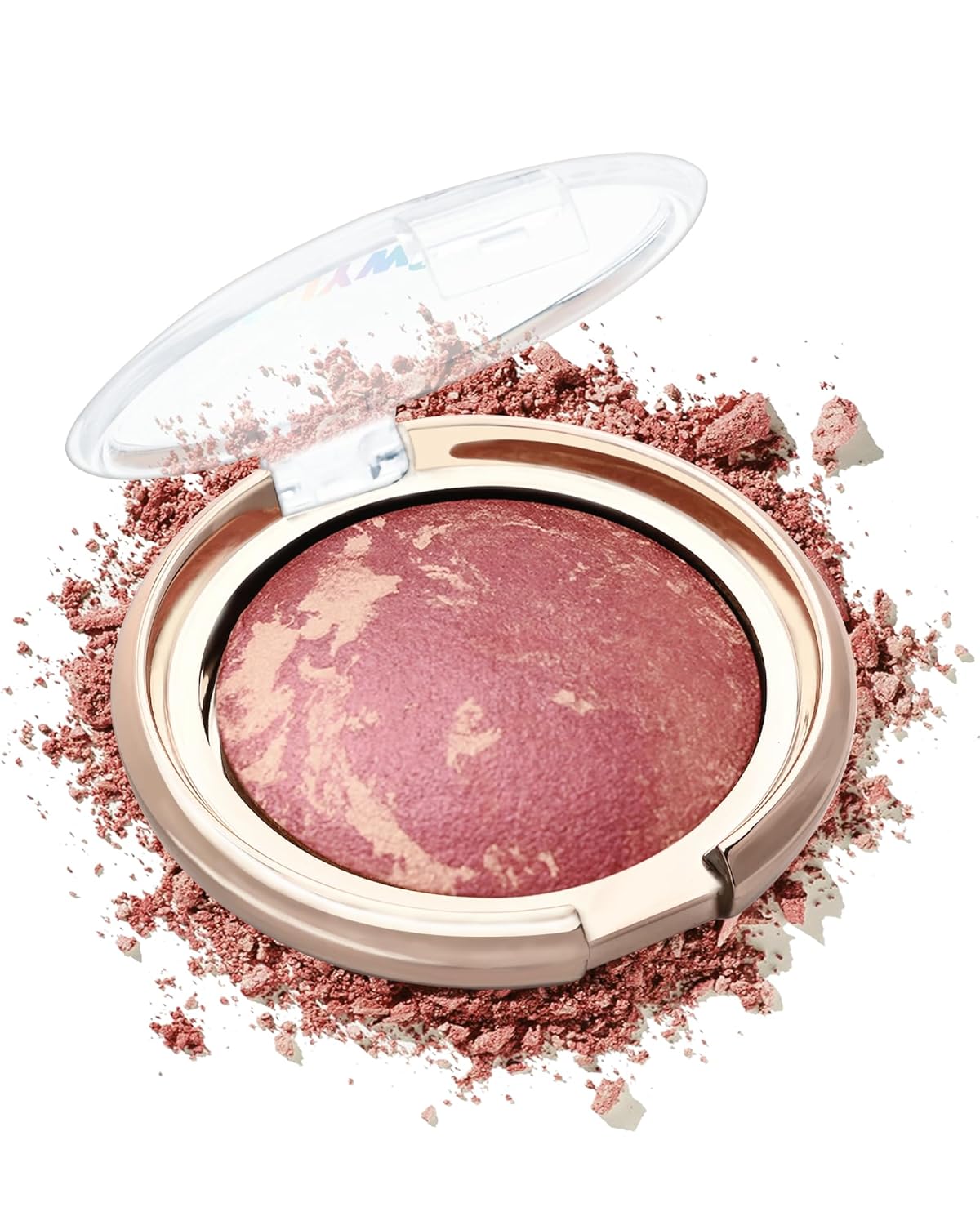 Baked Powder Blush, Glow Marbleized Blusher Powder Palette,Lightweight Shimmery Cruelty-Free face