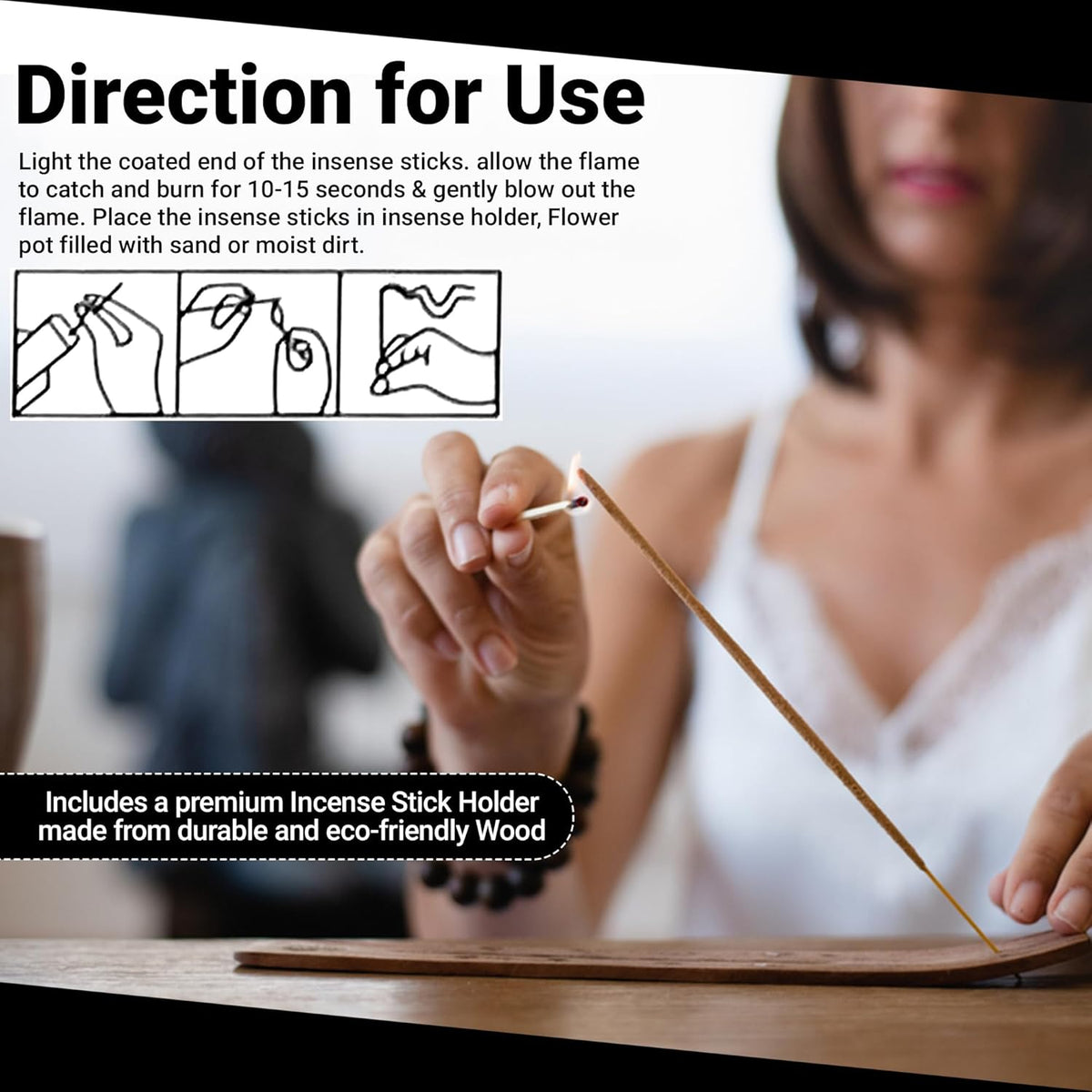 Aromatic Incense Sticks Gift Set – 120 Natural & Non-Toxic Incense Sticks | 6 Soothing Scents |