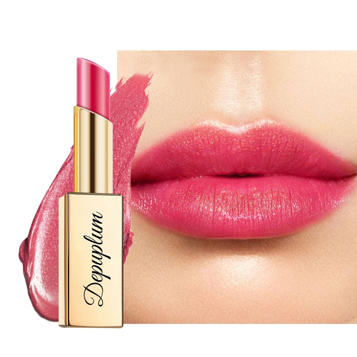 Berry Red Lipstick Moisturizing for Women Shimmer Tinted Lip Balm Cranberry Hydrating Nourishing