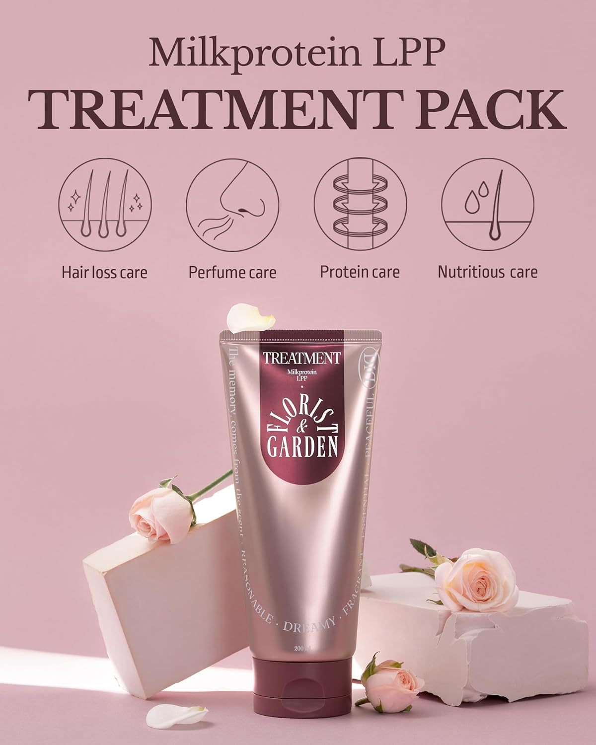 ODID Milk Protein LPP Hair Treatment Mask - Korean Intensive Collagen Deep Conditioner for for Dry