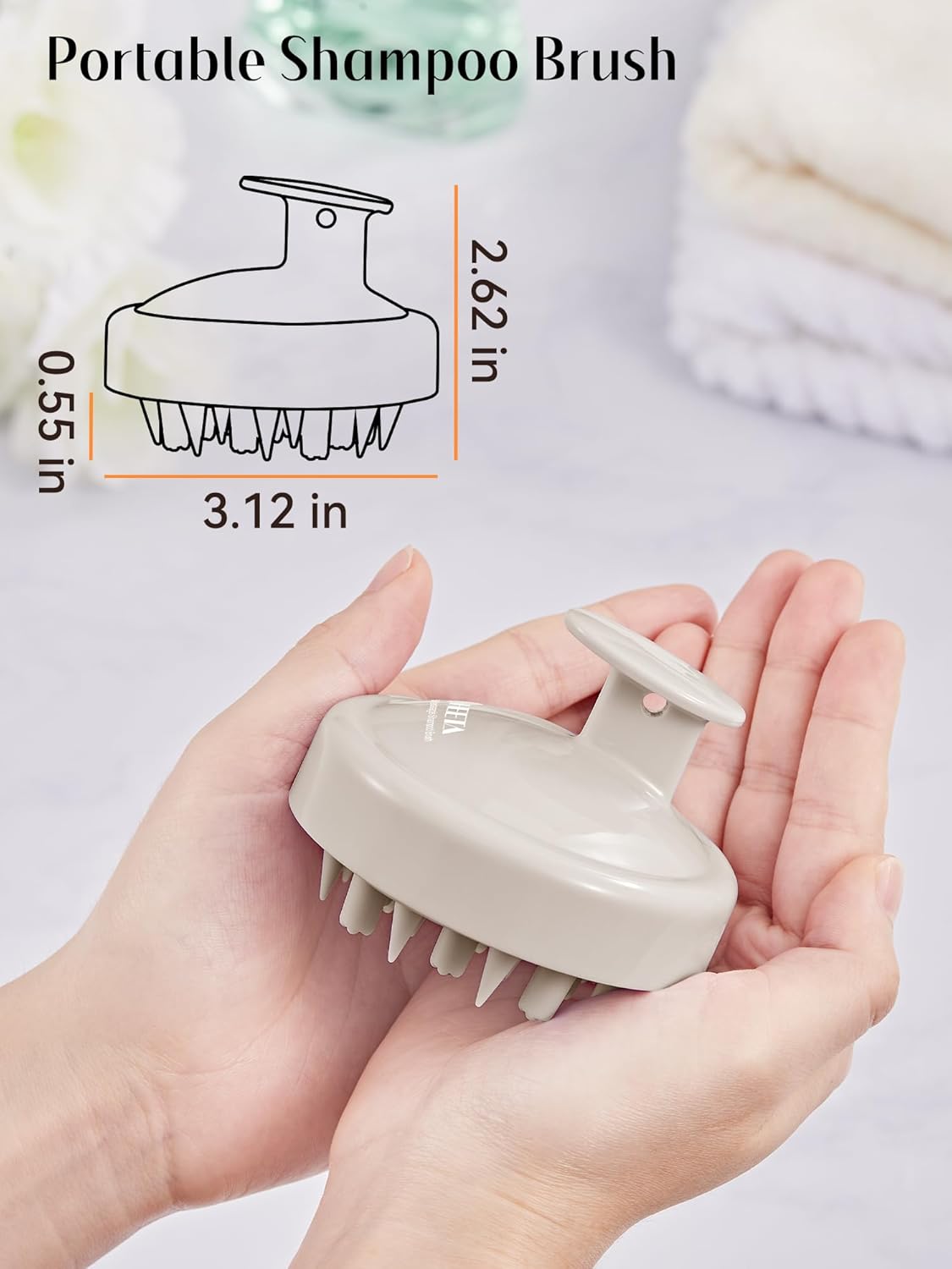 HEETA Hair Scalp Massager Brush, Updated Hair Shampoo Brush, Wet & Dry Scalp Exfoliator with Soft