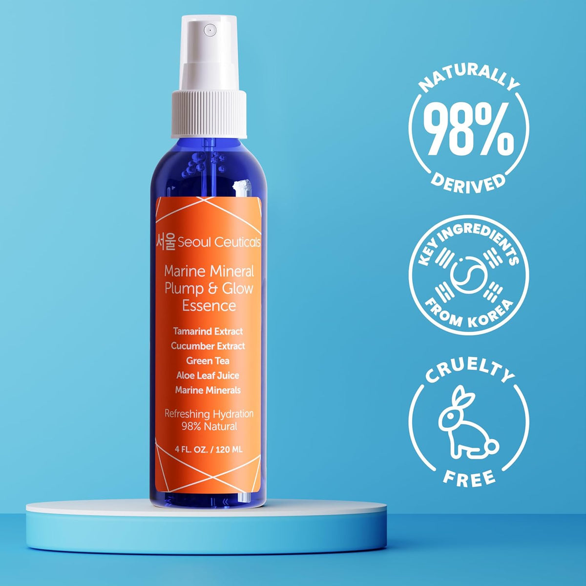 SeoulCeuticals Korean Skin Care Essence Toner - K Beauty Skincare Spray Mist For Face Contains