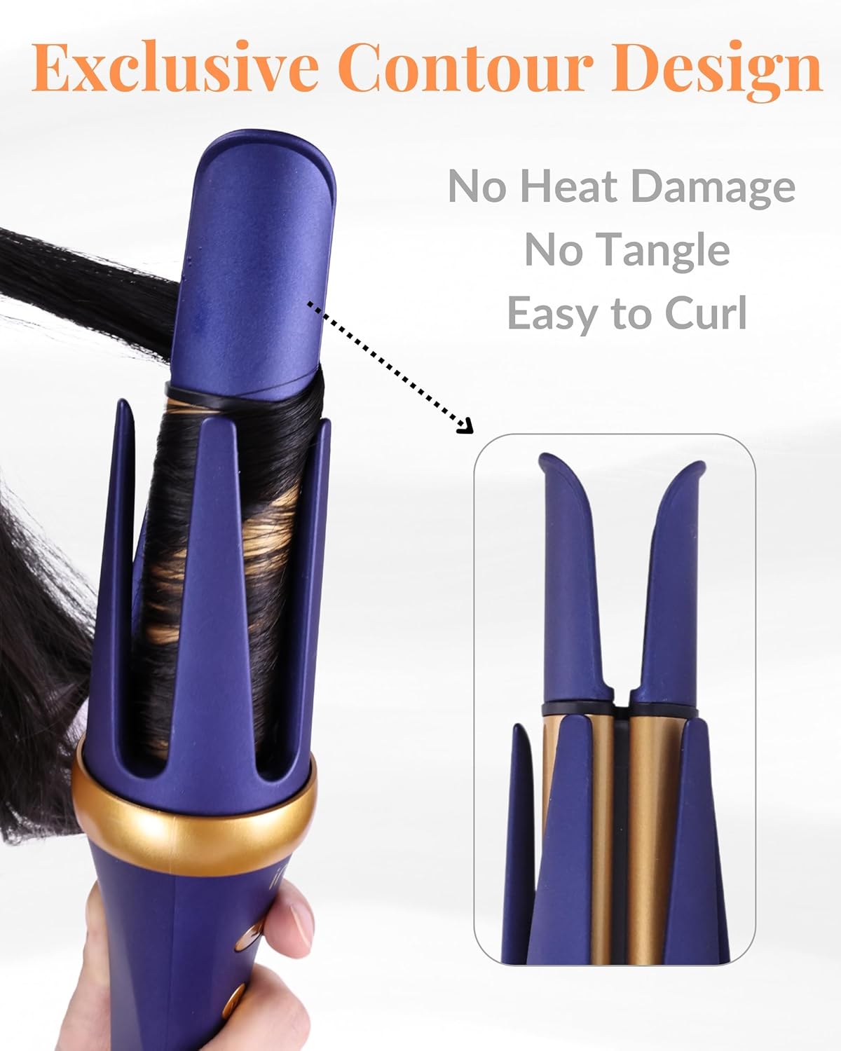 Automatic Curling Iron - 1.25" Rotating Curling Wand with 7 Temp. & 5 Timers Setting for Different