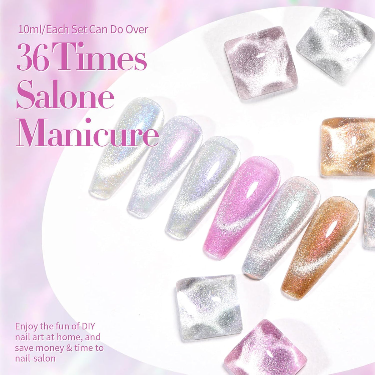 Born Pretty Cat Magnetic Gel Nail Polish Set Auroras 9D Cat Magnetic Eye Glitter Gel Polish Nail