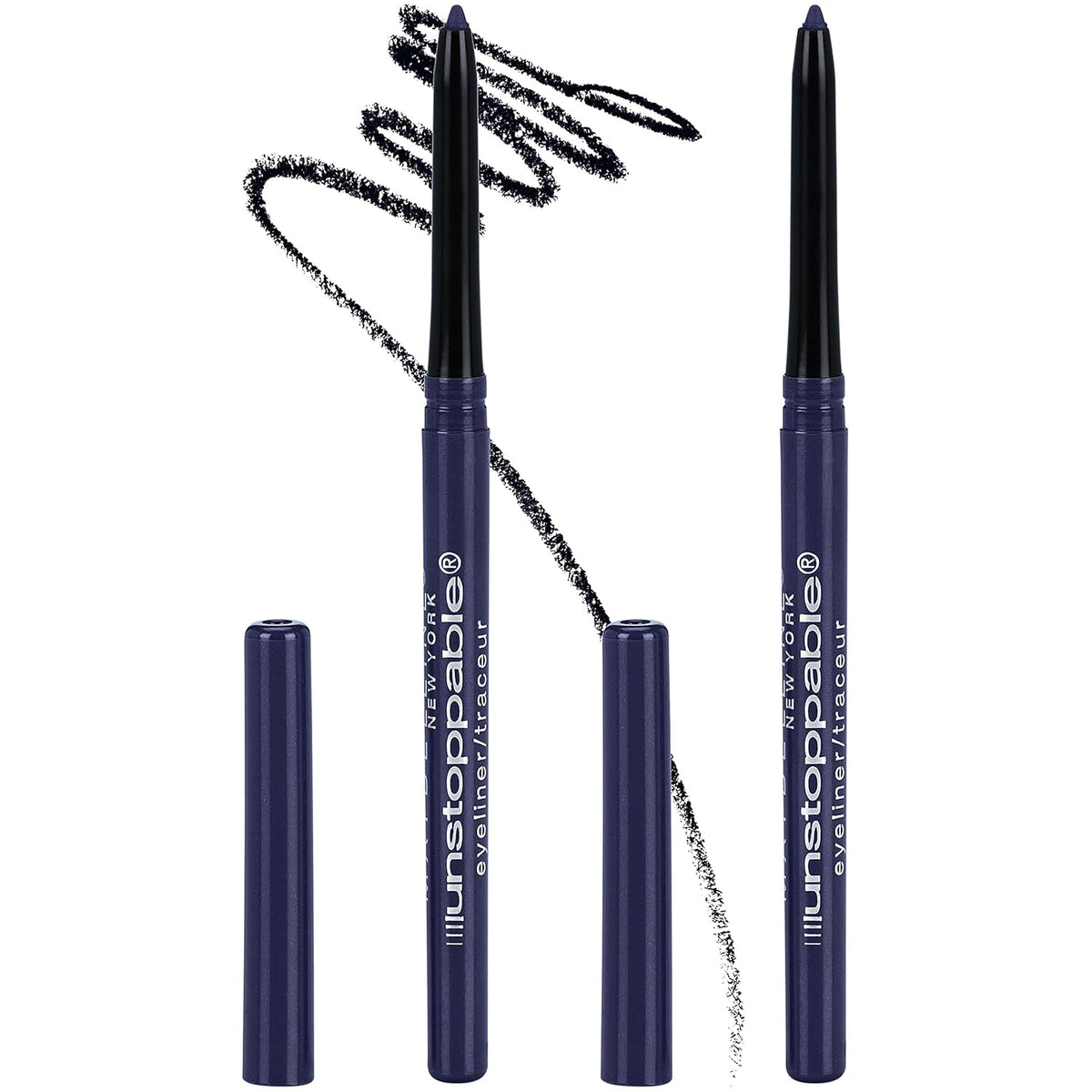 Maybelline Unstoppable Waterproof Mechanical Blue Eyeliner Pencil, Easy to Apply, Smooth Glide, Up