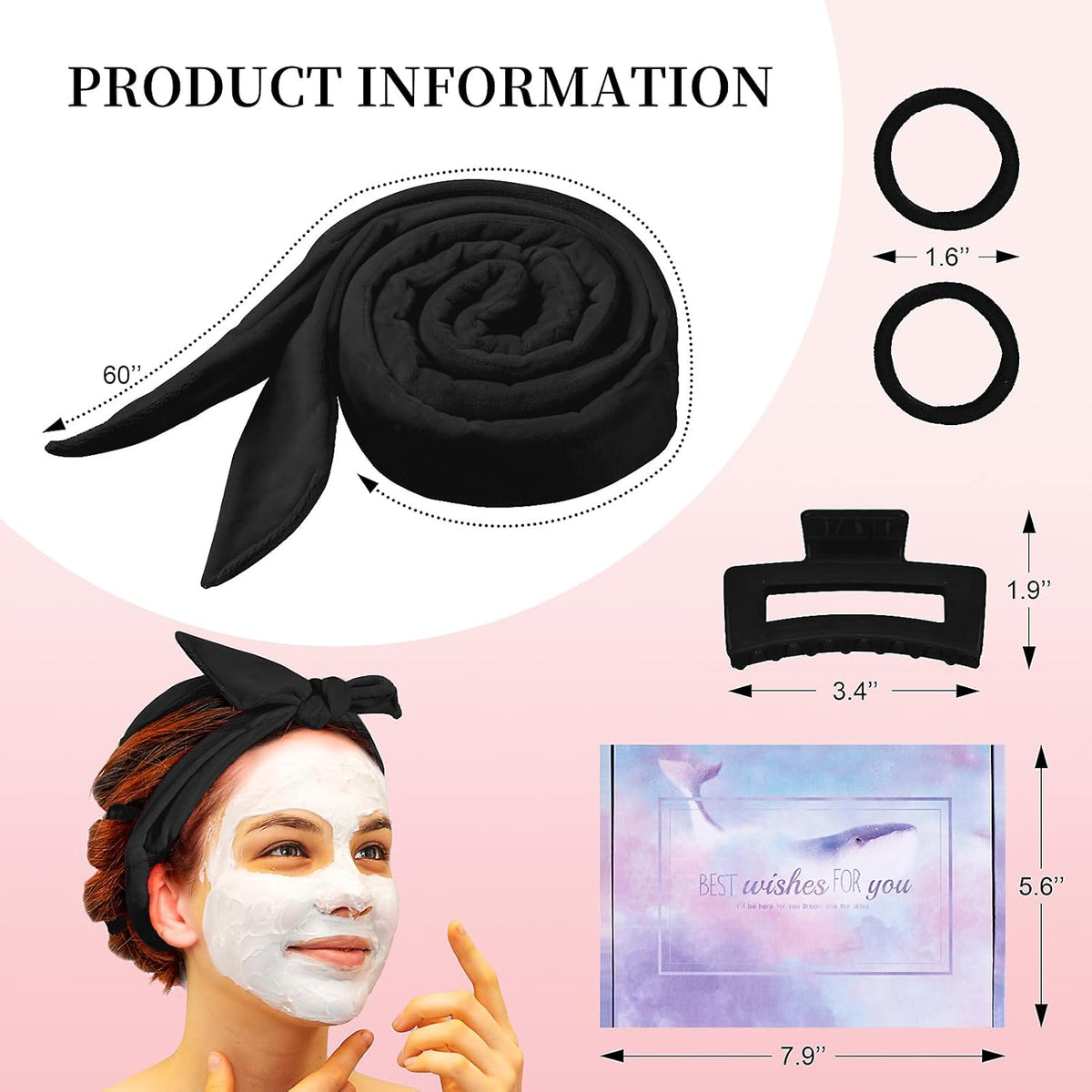 Heatless Curling Rod Headband, Upgraded 60" Extra Long Soft Hair Curlers to Sleep In, No Heat Curls