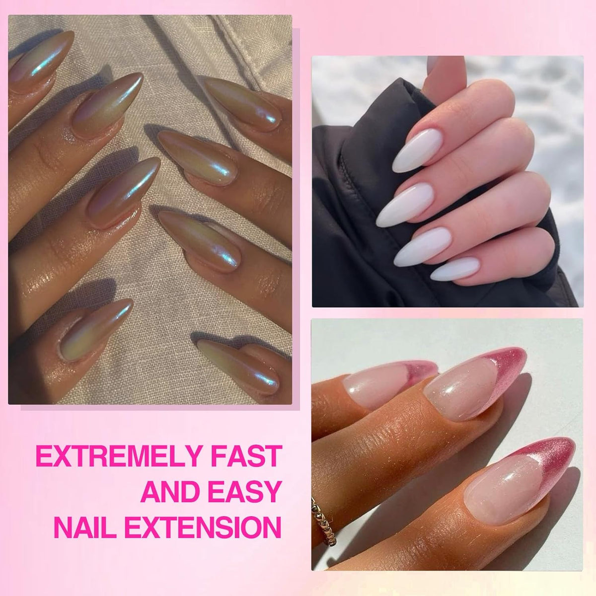 SAVILAND Almond Gel Nail Kit - Nail Drill with U V Lamp for Nails 500PCS Almond Nail Tips Gel Nail