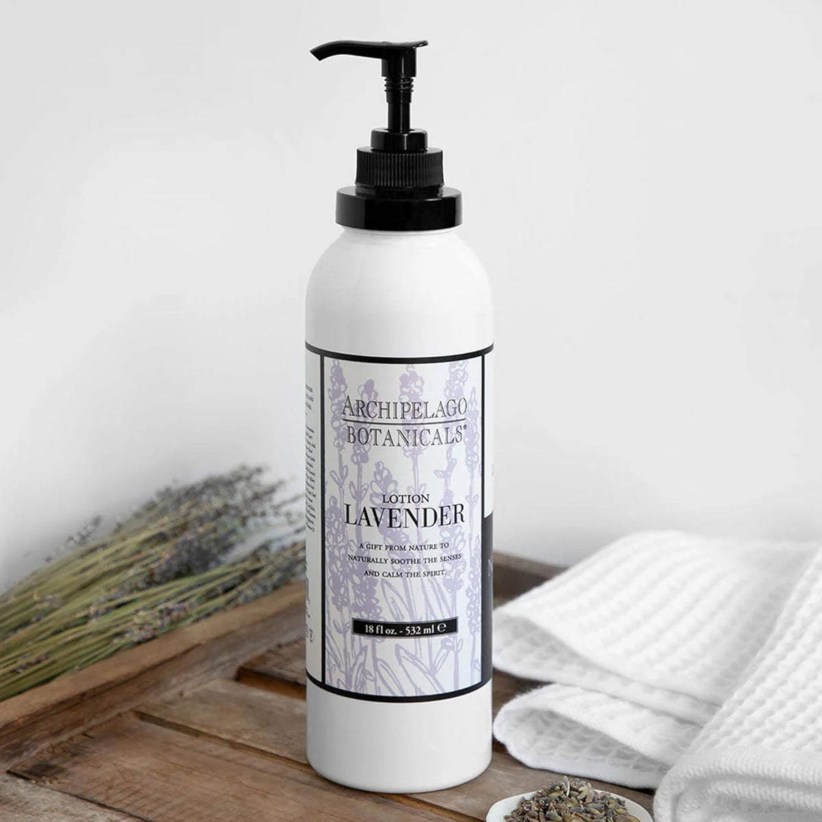 Archipelago Botanicals Lavender Lotion, Luxurious and Hydrating Lotion for Soft and Nourished Skin