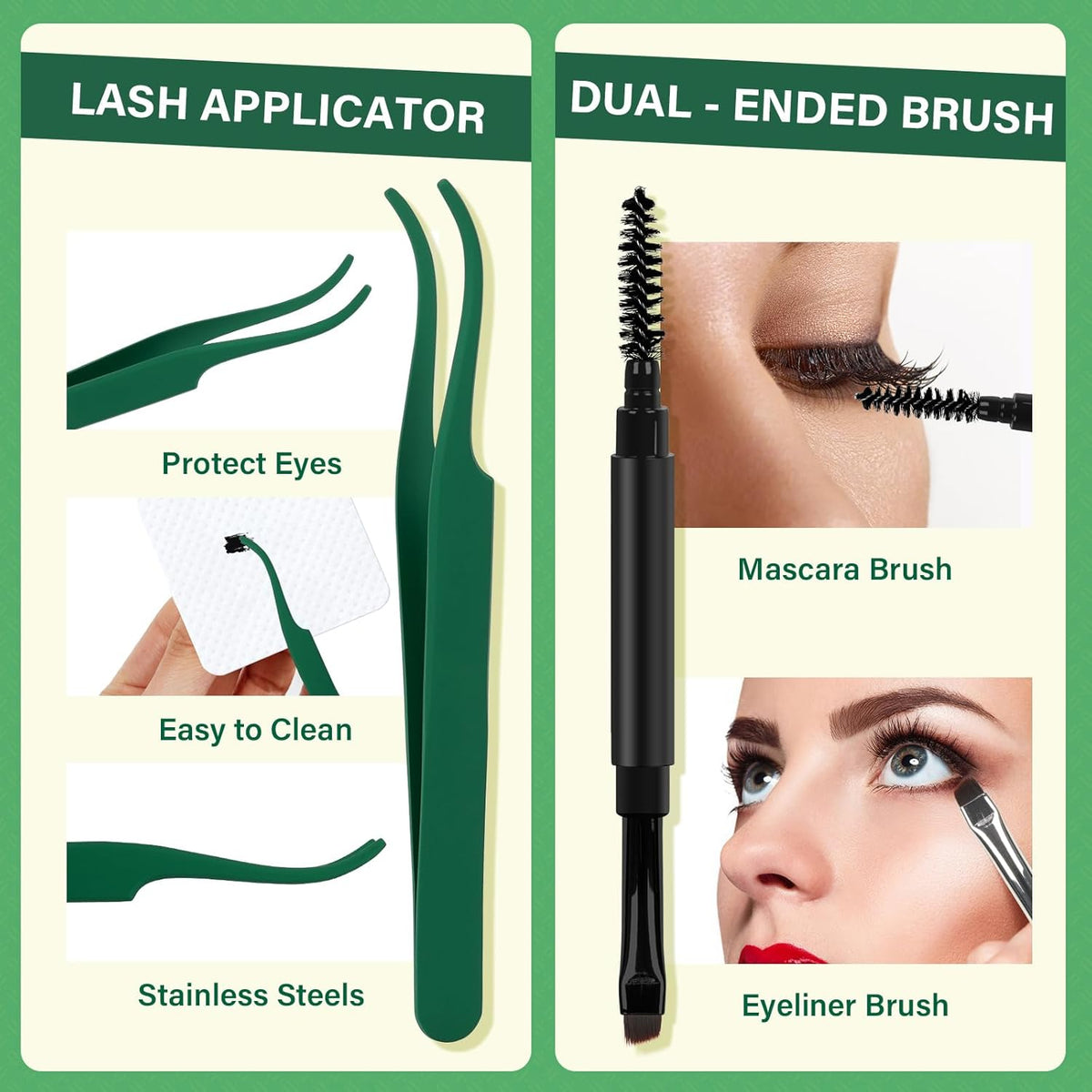 DIY Lash Extension Kit KEYYOU 144pcs Lash Clusters Eyelash Extension Kit with Mascara Brush Bond