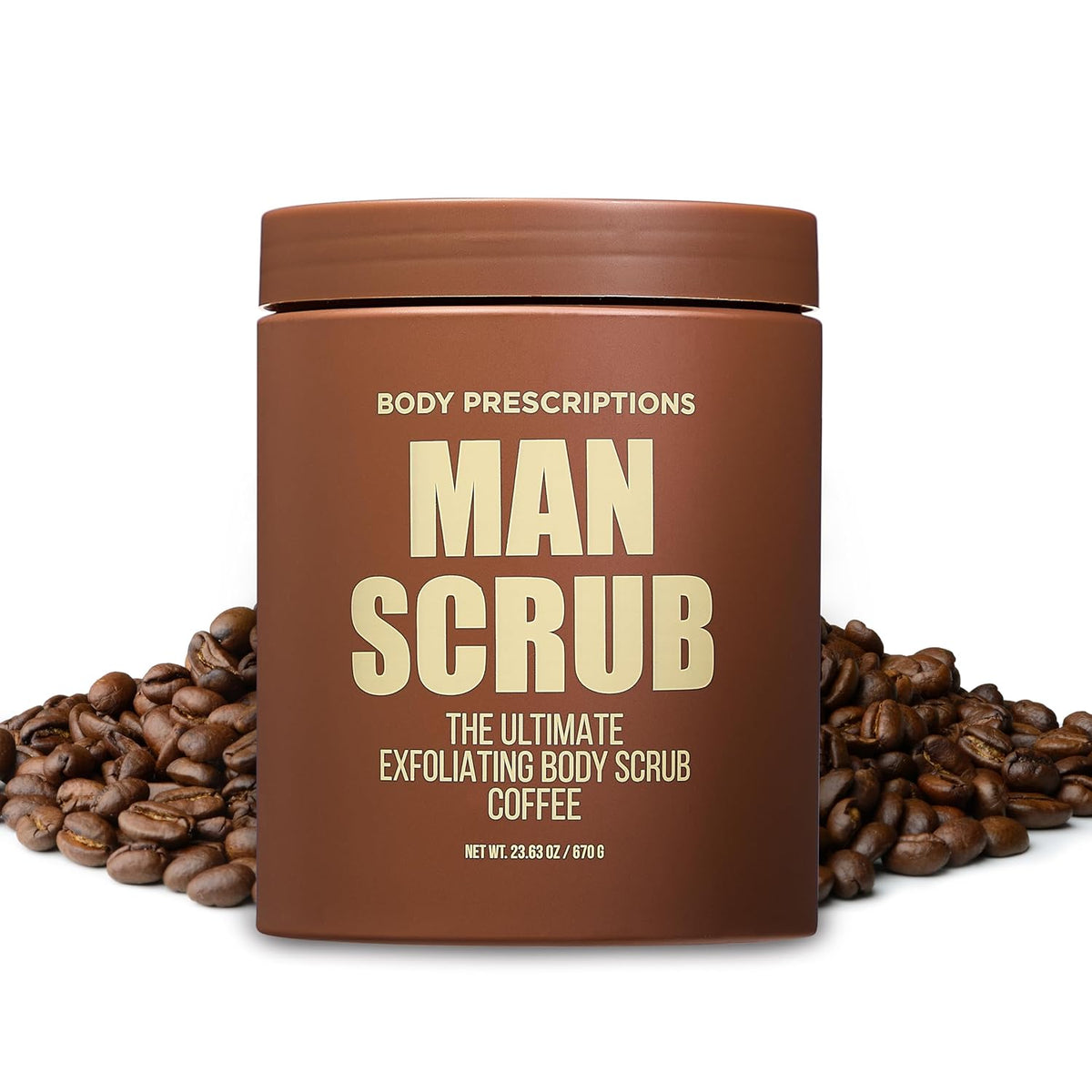Body Prescriptions Men’s Exfoliating Body Scrub – Ultimate Skin Cleansing Wash in Jar with