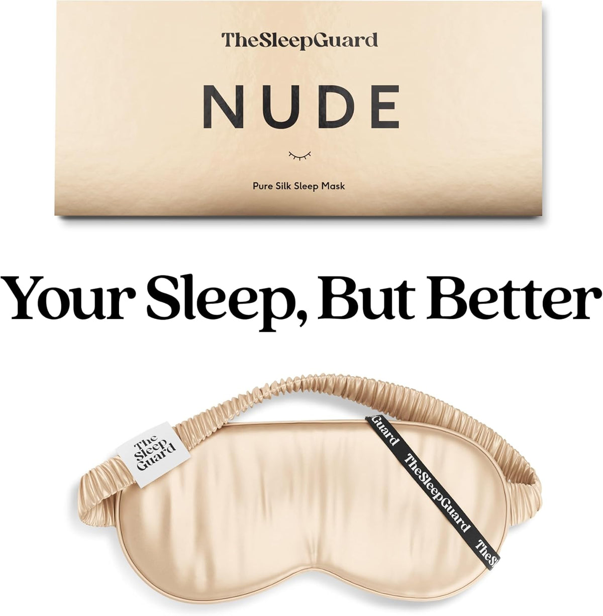 Pure Silk Sleep Mask [100% 6A Mulberry Silk, 22 Momme] Light Blocking Travel Essentials. Eye Masks