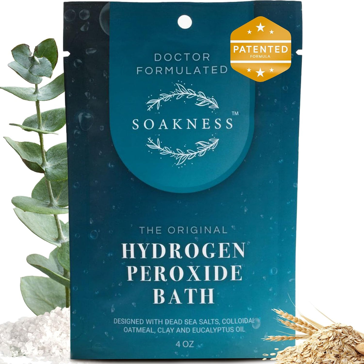 Hydrogen Peroxide Epsom Salt Bath Soak - USA-Made – Patented Bath Salts, Muscle Recovery, & Skin