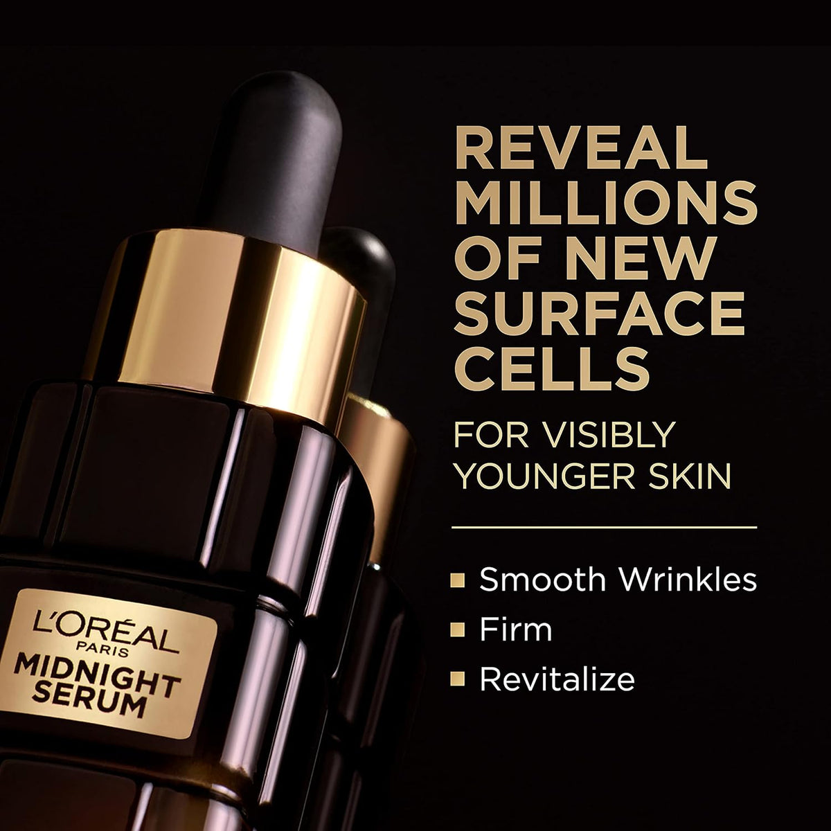 L'Oreal Paris Age Perfect Anti-Aging Midnight Face Serum, Reduce Wrinkles 1oz + Eye Cream Sample