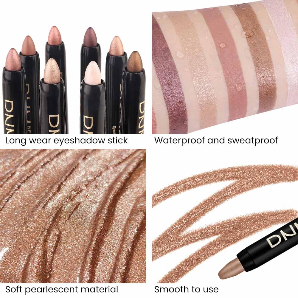 Kaely 8Pcs Cream Eye Shadow Sticks Set, Matte Shimmer Eyeliner Pencil Eyeshadow Palette Makeup, Eye