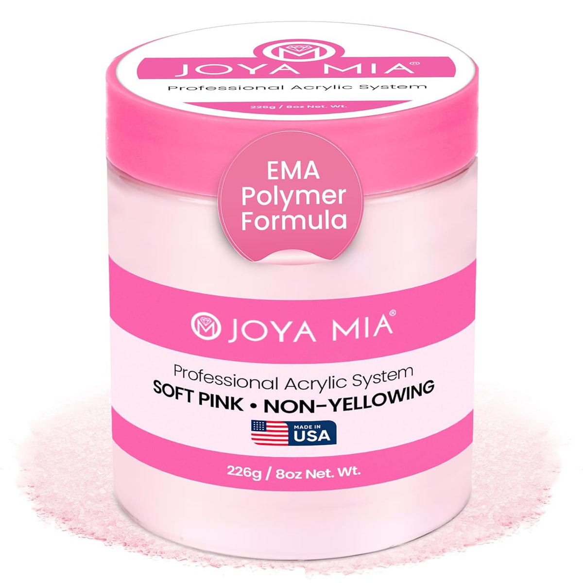 Joya Mia Acrylic Powder for Nails, MMA-Free, Super Adhesion Professional Powder for Flawless &