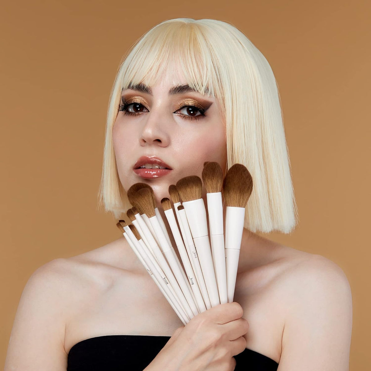 Jessup Makeup Brushes 14Pcs Makeup Brush Set Premium Synthetic Powder Foundation Contour Blush