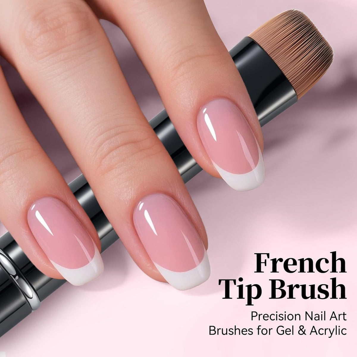 Nail Brush for French Tip, Nail Cleaning Brush for Gel & Acrylic - Professional Kolinsky Sable