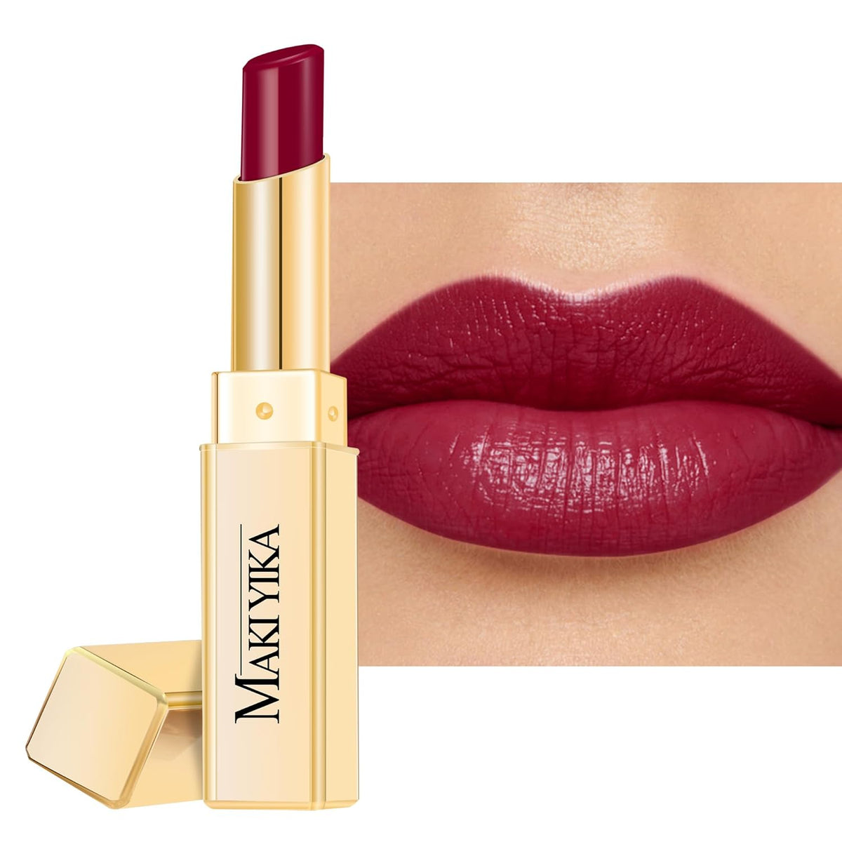 MAKI YIKA Moisture Dark Berry Lipstick for Women Hydrate Lip Gloss for Dry Cracked Lips Weightless