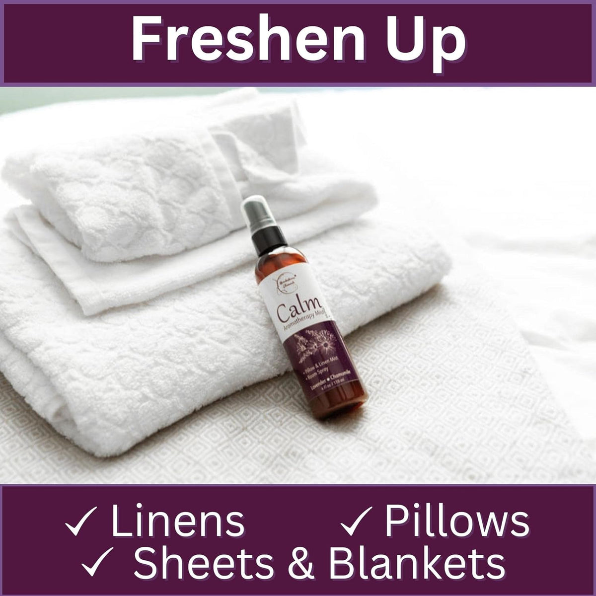 Lavender Spray Aromatherapy Mist Set of 2 – Natural Linen & Pillow Spray for Bedding, Essential Oil