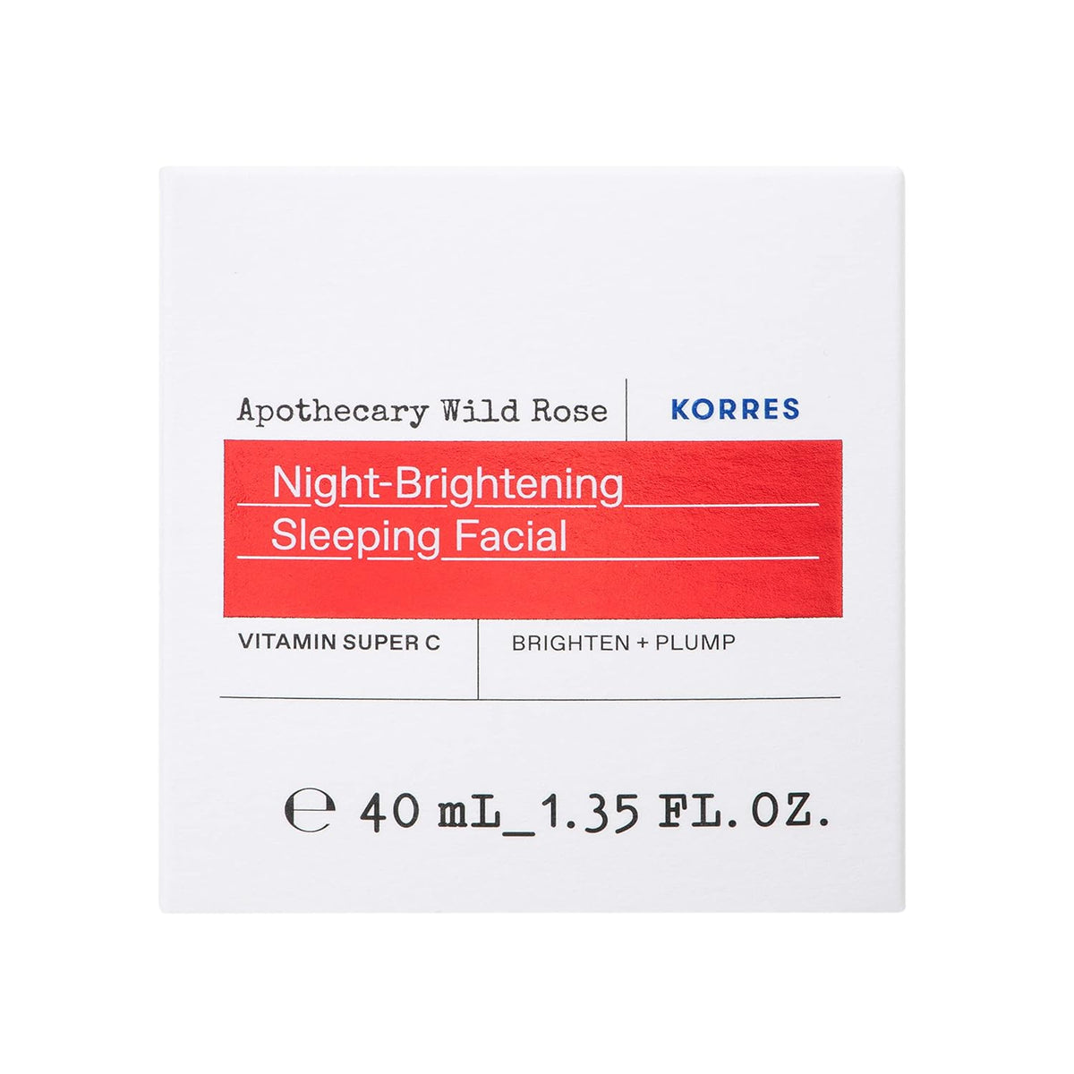 KORRES Wild Rose Skin Brightening Night Cream, Hydrating Face Moisturizer with Vitamin C