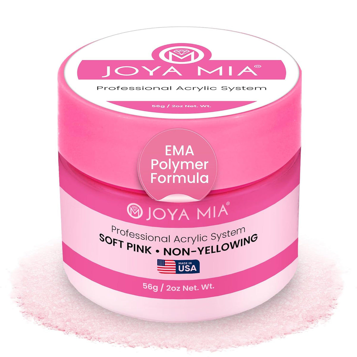Joya Mia Acrylic Powder for Nails, MMA-Free, Super Adhesion Professional Powder for Flawless &