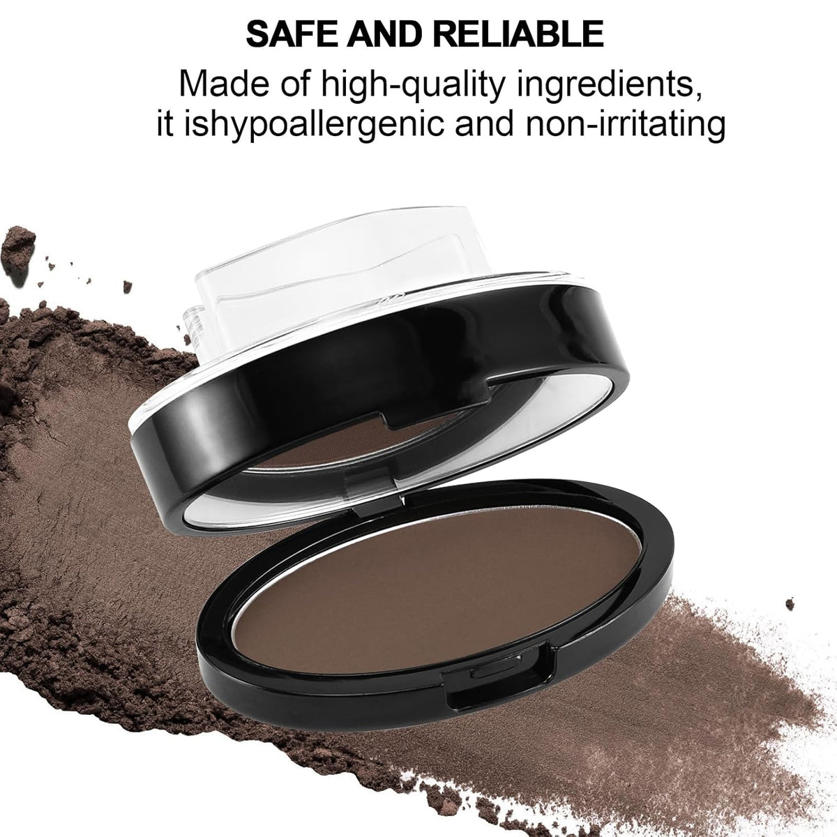 Boobeen Eyebrow Seal Stamp Powder - Waterproof 3 Seconds Eye Make Up Nature Coloring Kit - Creates
