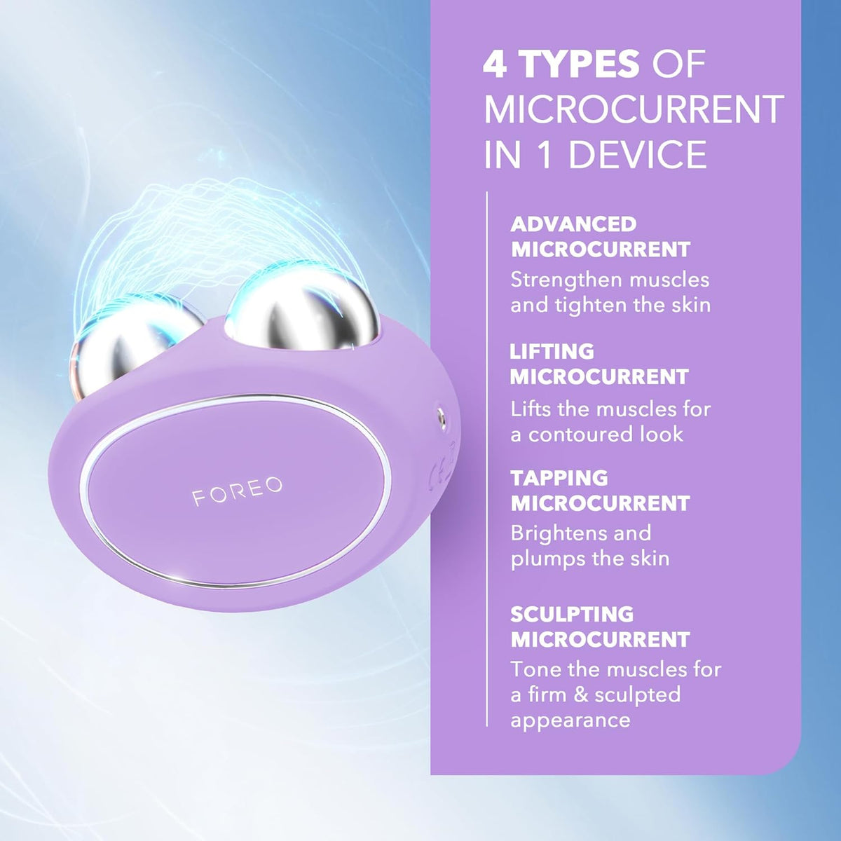 FOREO Bear 2 Advanced Toning Microcurrent Facial Device - Face Sculpting Tool - Firm & Contour