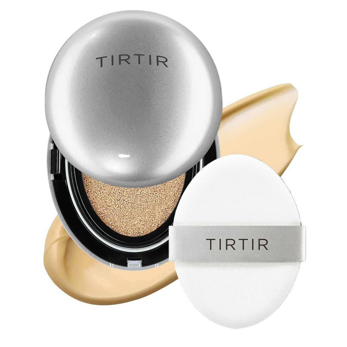 TIRTIR Mask Fit Aura Silver Cushion Foundation | Semi-glow Finish, Natural Coverage, Moisturizing
