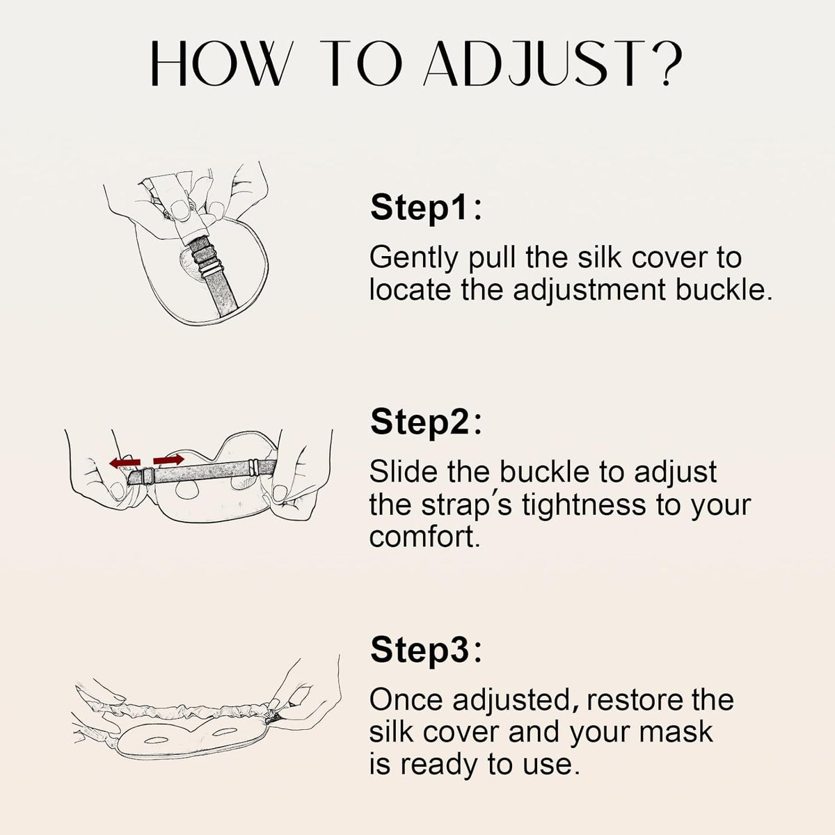ZIMASILK Adjustable 22 Momme 100% Mulberry Silk Sleep Mask, Upgraded 3D Contoured Cup Eye Mask for