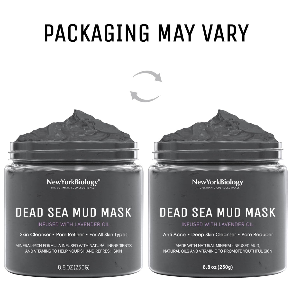 New York Biology Dead Sea Mud Mask for Face and Body | with Lavender | Spa Quality Pore Refiner for