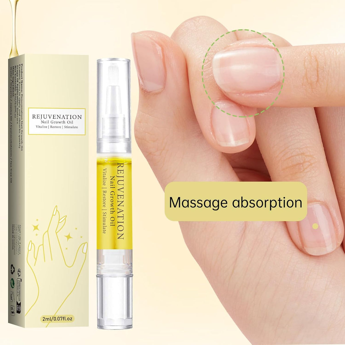 Fiorland Nail Growth Oil, Rejuvenation Nail Growth Oil, Instant Nail Repair, Rejuvenation Serum for