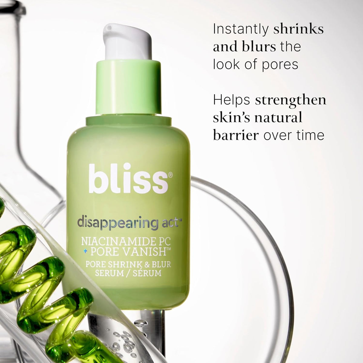 Bliss Niacinamide + Pore Vanish Complex Disappearing Act Serum – With Vitamin B3 + Green Tea