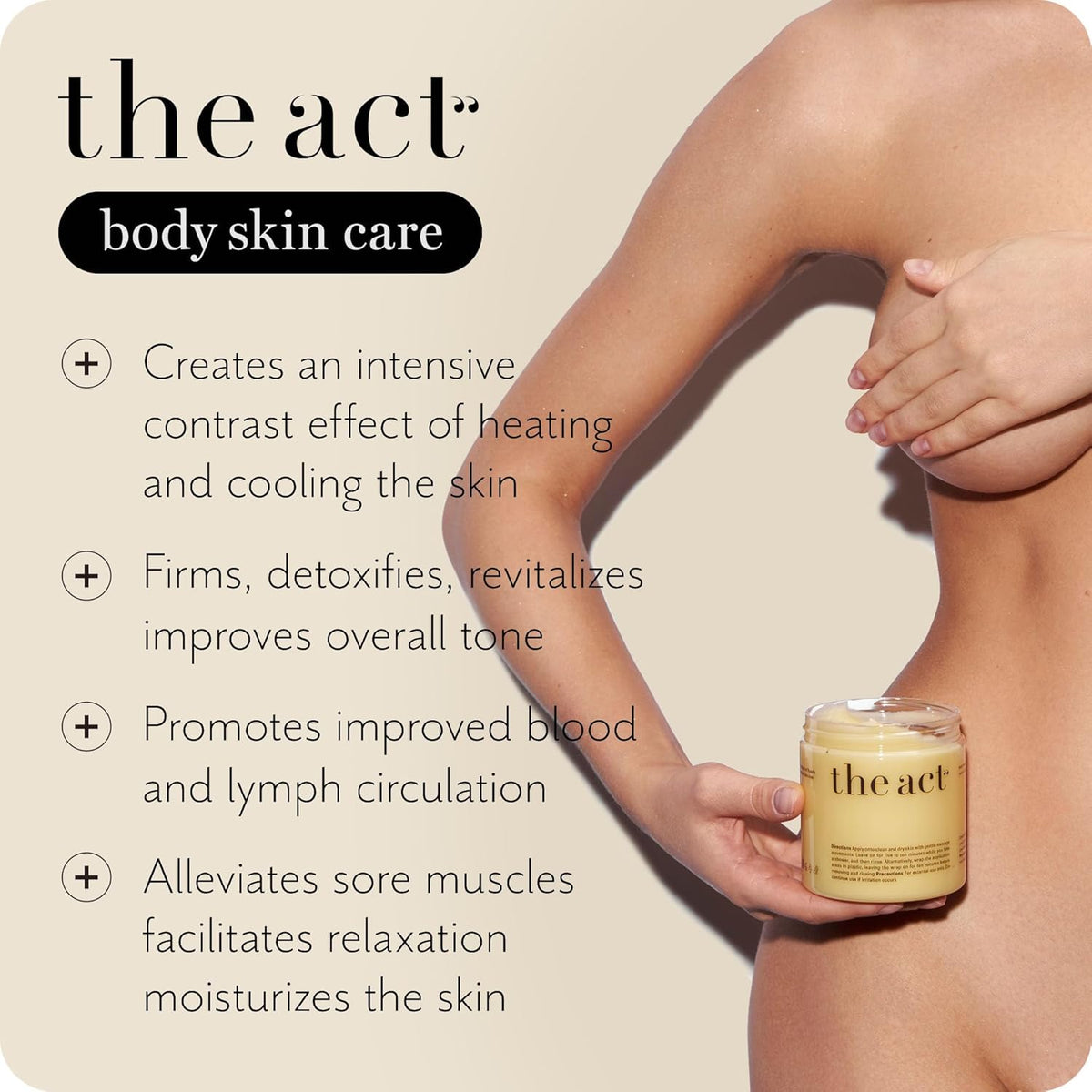 The Act Body Hot Wrap Mask - Firming and Hydrating Body Mask & Wrap for Thighs and Legs, Smooth