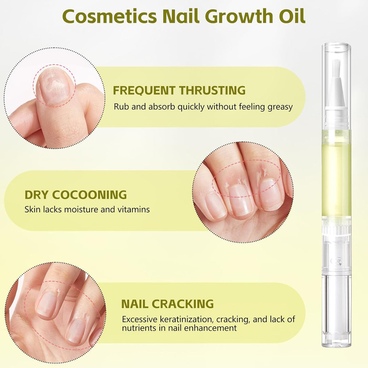 Nailz Nail 𝐆𝐫𝐨𝐰𝐭𝐡 Pen,Radiant Nail Growth GIL,Radiant Nail Growth Oil Pen,Cuticle Oil for