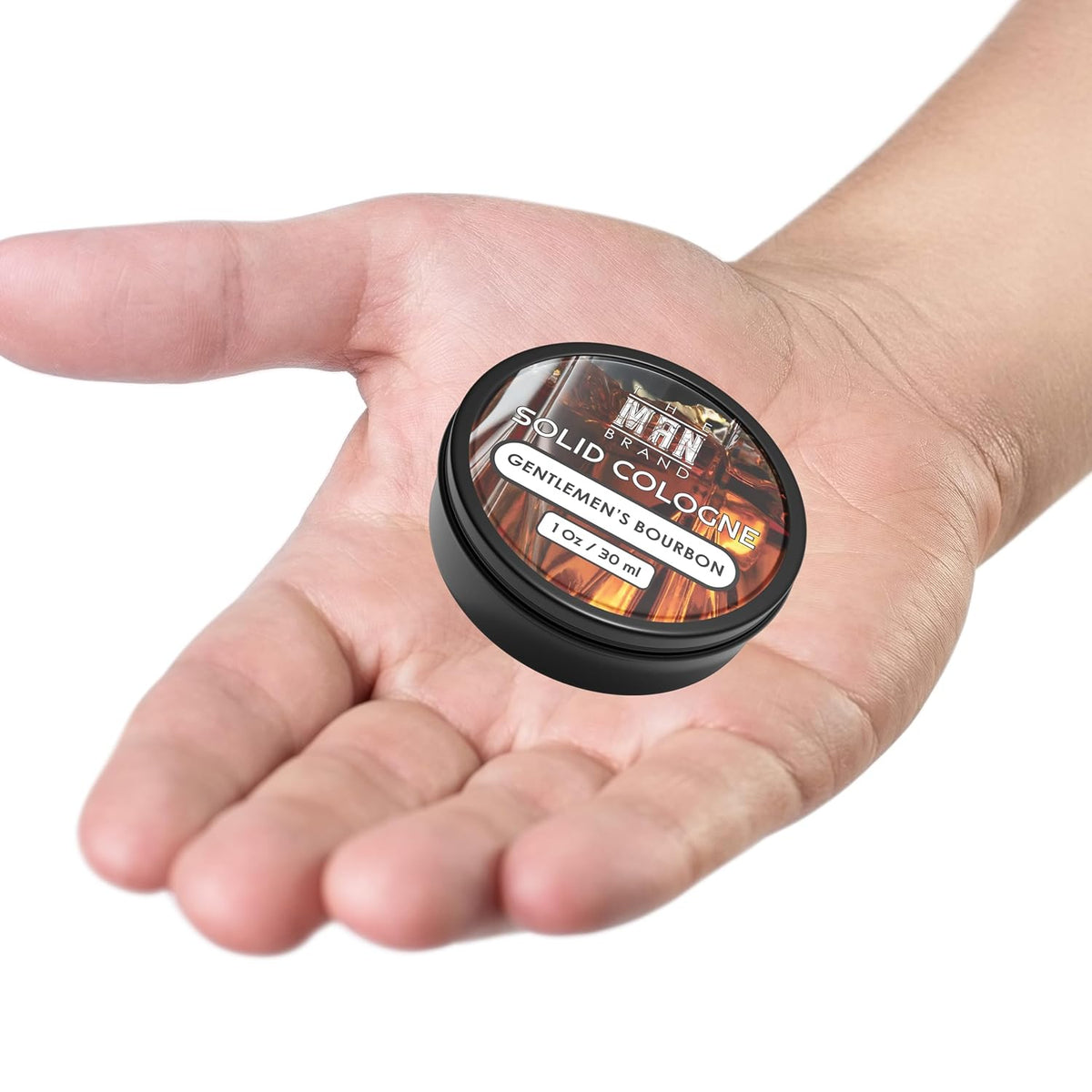 Solid Cologne Men's Gentlemen's Bourbon Scent, Wax Bourbon Cologne for men, Solid Perfume with