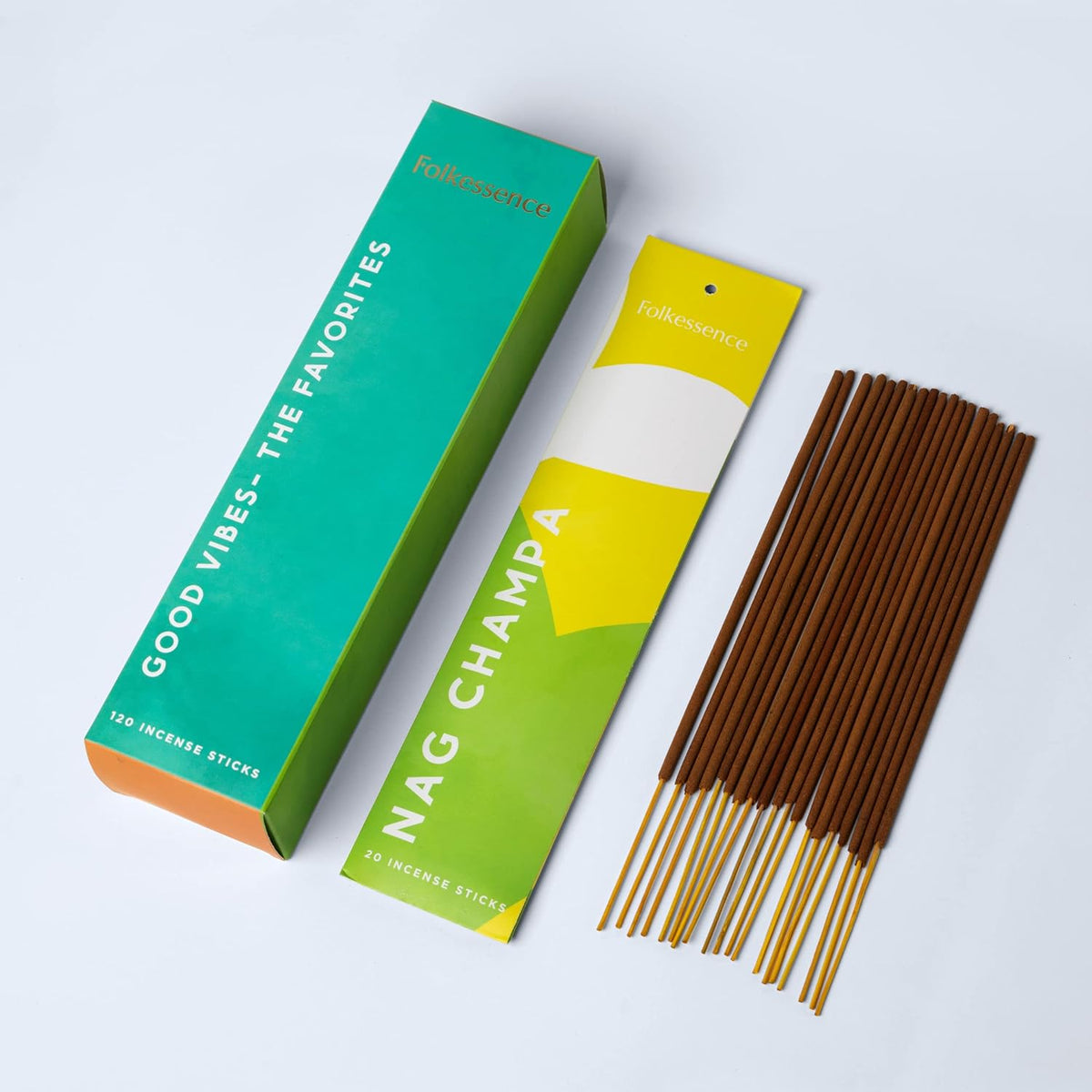 Folkulture Incense Sticks | Set of 6 (120 Non Toxic Insence-Sticks) with 45 Mins Burn Time |