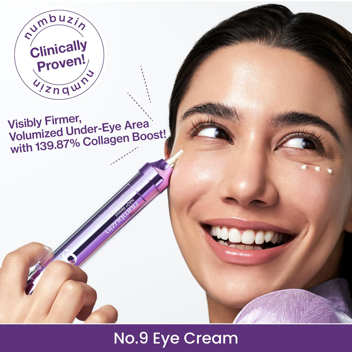 numbuzin No.9 Eye Cream | NAD+ Retinol Volumetox Eye Cream | Firming, Wrinkles, Fine Lines, Dark