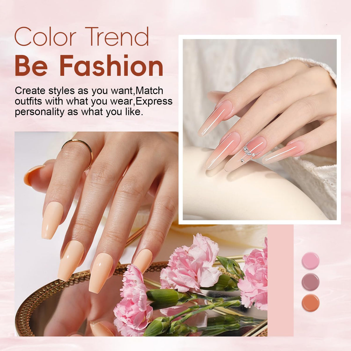 JEWHITENY Poly Extension Gel Kit With 48W LED Nail Lamp 14 Colors Builder Extension Gel All-in-One
