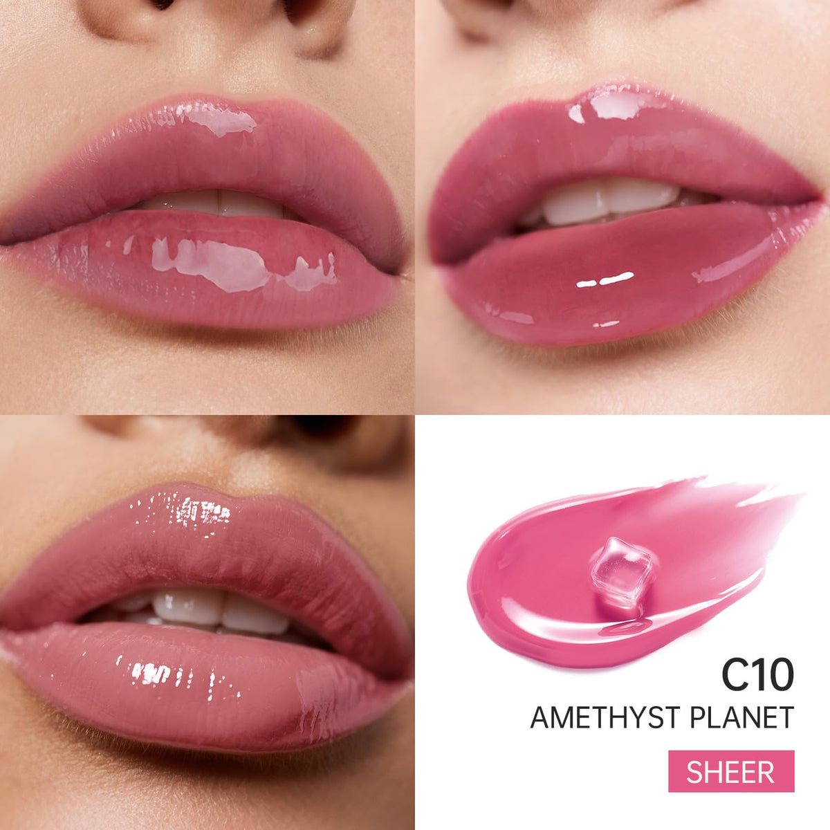 CATKIN Lip Plumper Gloss, Tinted Lip Serum with Hyaluronic Acid & Jojoba Oil, Non-sticky Volumizing