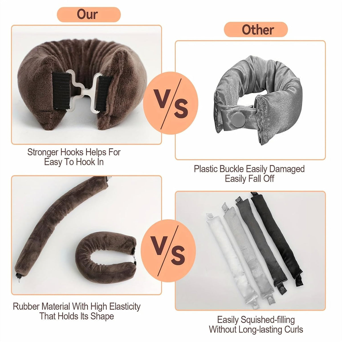 Heatless Hair Curler Overnight Curl Rods for All Hair Types, Healthy and Stylish Heatless Curling