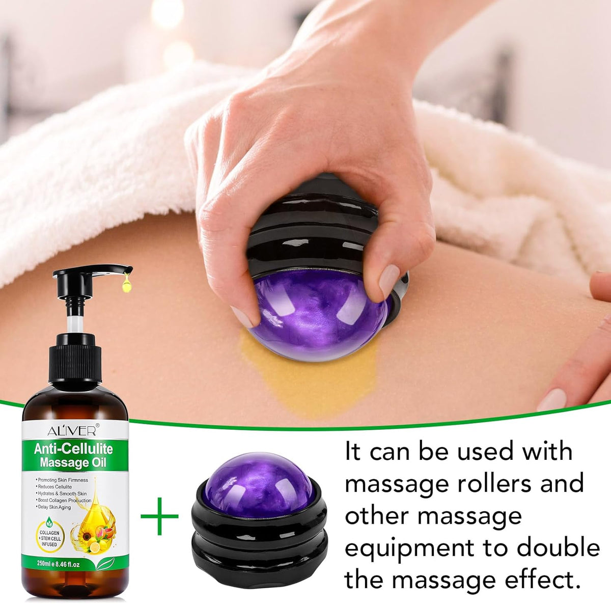 Body Oil Naturals Anti Cellulite Massage Oil, for Skin Tightening, Massage Oil for Massage Therapy