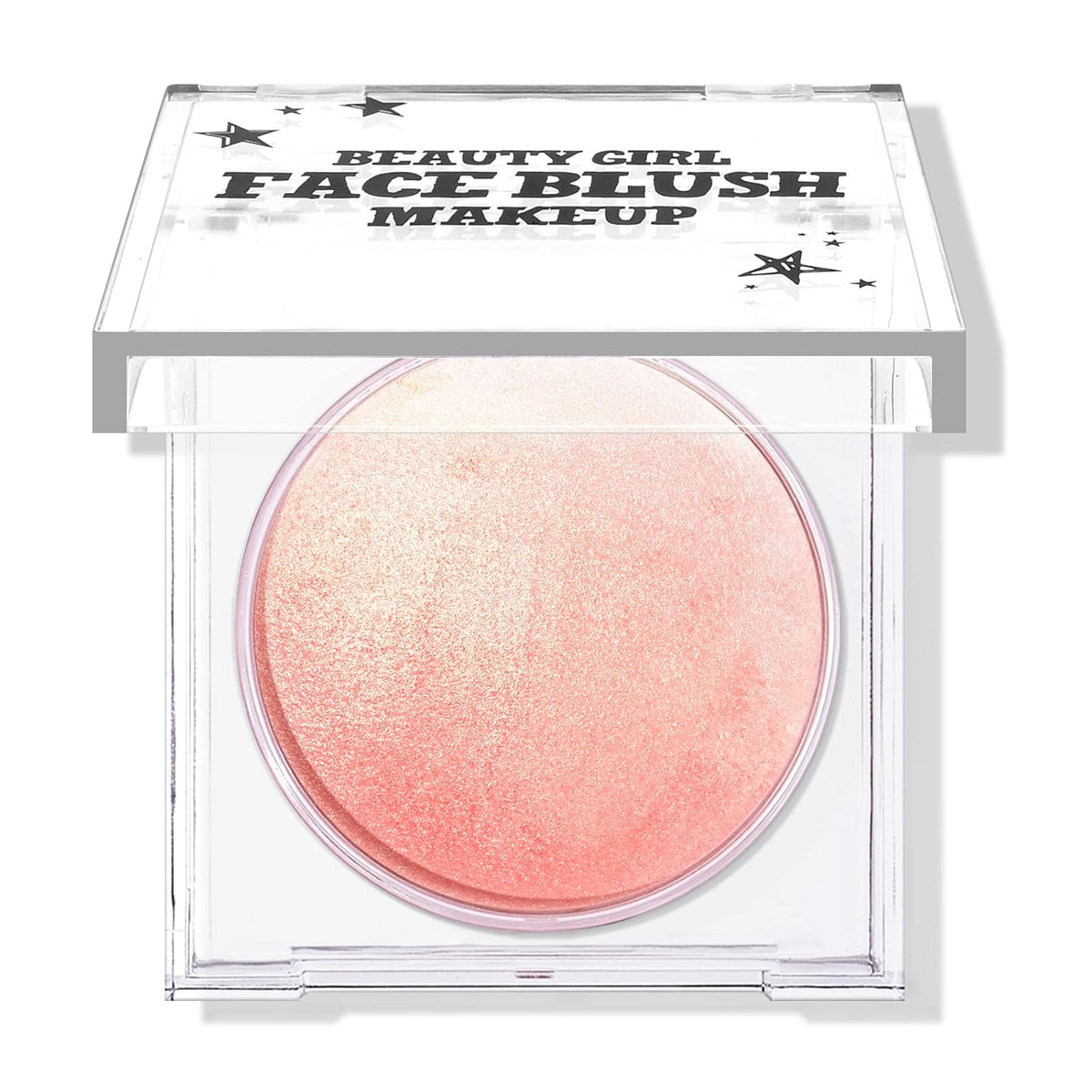 KYDA Baked Blush, Orange Glow Powder for Blush and Highlighter, High Glossy Finish, Lightweight