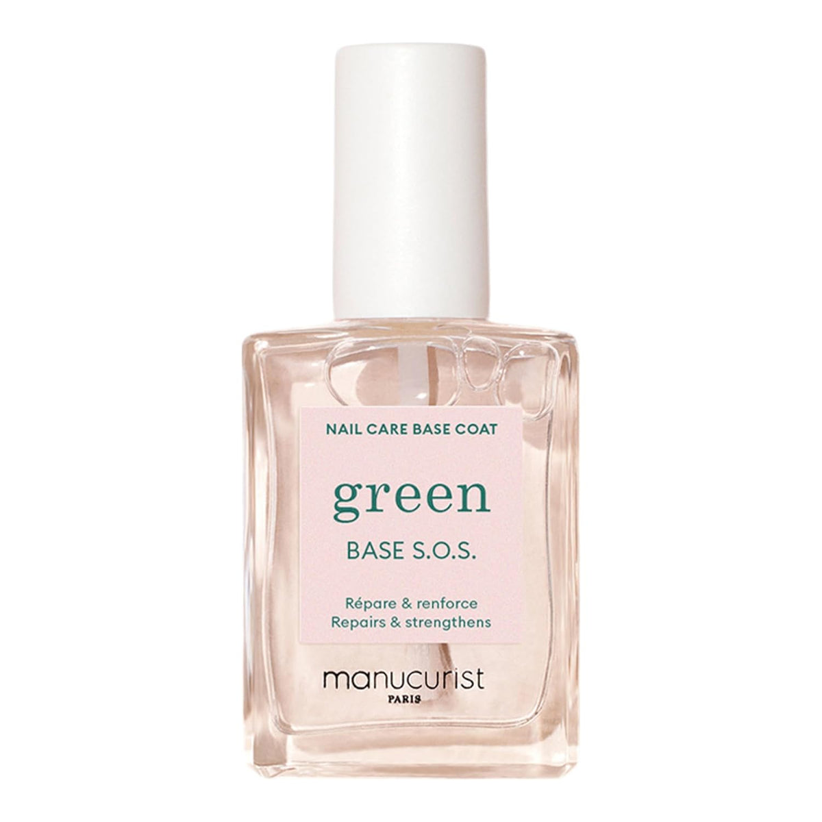 MANUCURIST - S.O.S. Base Coat - Enriched with Vitamins C and B5 - Nail Fortifier - Repairs and