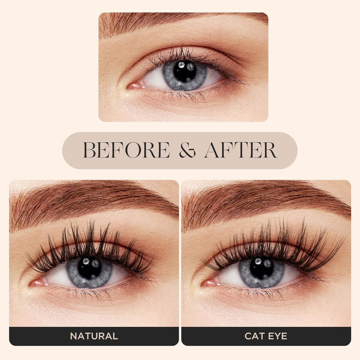 PopUp Lash Clusters 144 Pcs Cluster Lashes DIY Cluster Eyelash Extensions Mega Volume Reusable