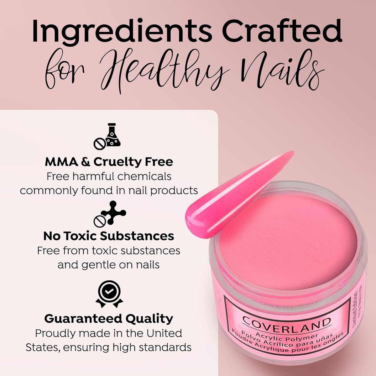 Tones Coverland Acrylic Nail Powder "Hottern than your Ex" - Limited Edition Acrylic Powder for