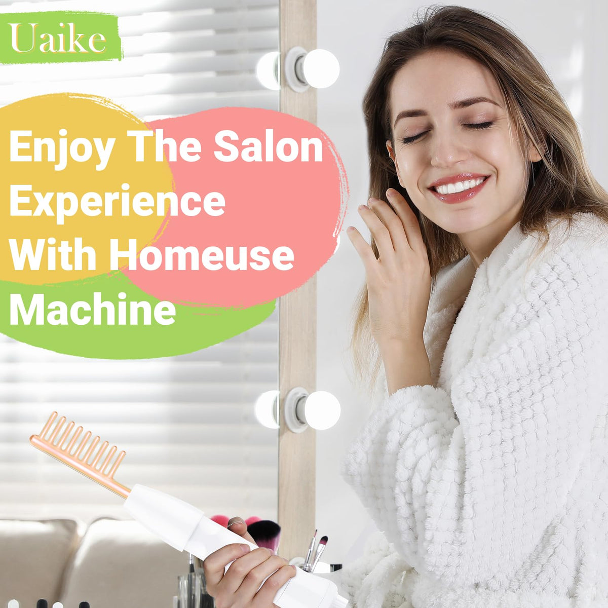 High Frequency Facial Wand - Uaike Orange Portable Handheld High Frequency Facial Machine - with 4