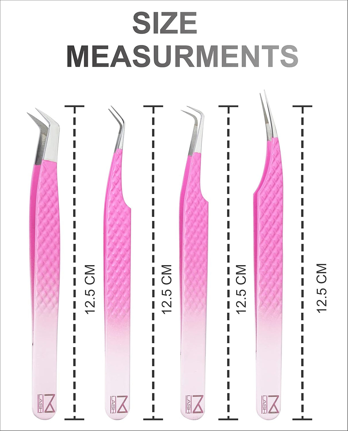 M LASH - V3 Tweezer Set Diamond Grip NANO Fiber Tip - Volume & Classic Eyelash Extensions