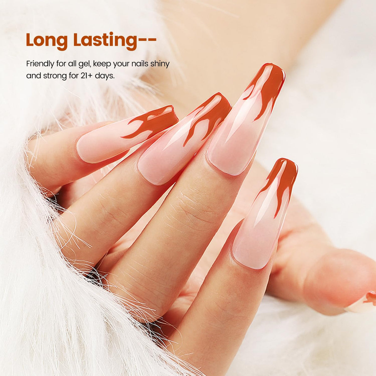 No Wipe Gel Top Coat - 10ml Clear Glossy High Shine Long Lasting Top Coat Gel Nail Polish Nail