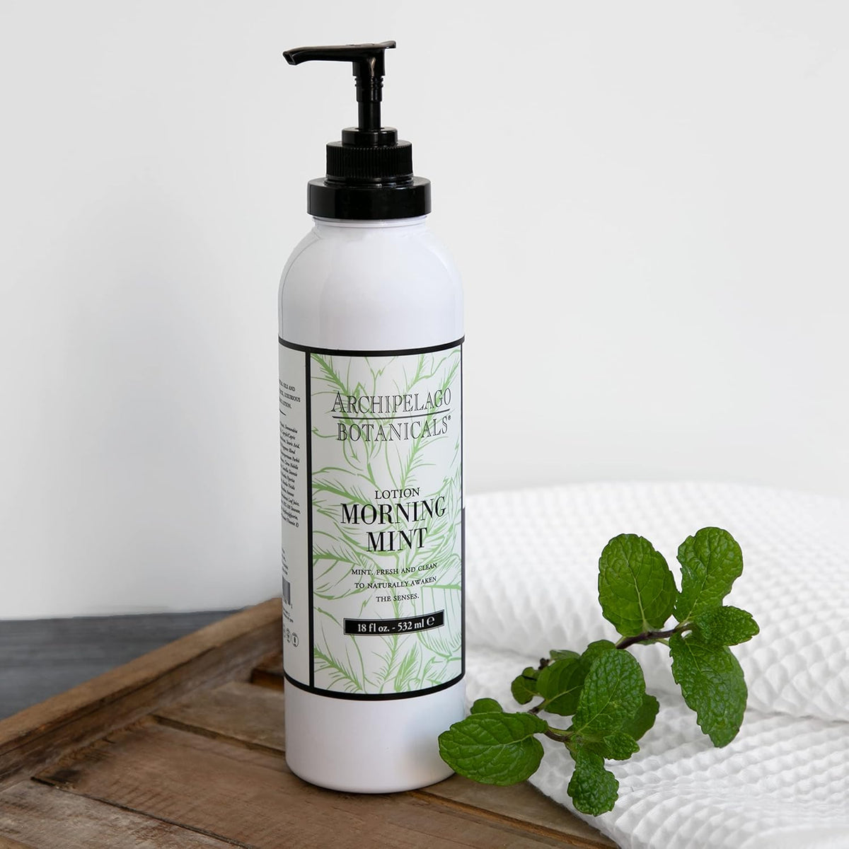 Archipelago Botanicals Morning Mint Lotion, Mint Moisturizing Body Lotion for Sensitive Skin