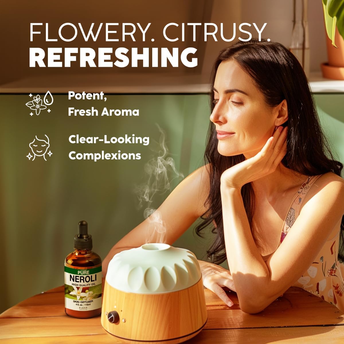Kukka Neroli Essential Oil for Diffuser Skin - 4 Fl Oz - Neroli Oil, Floral Scent, for